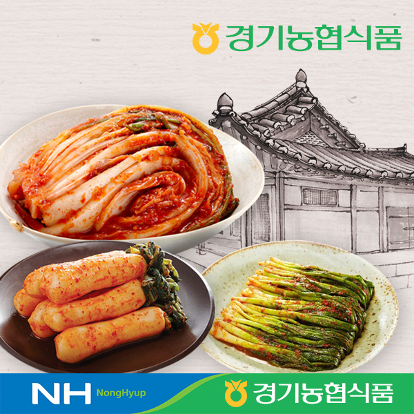 경기농협식품 포기김치3kg+총각김치3kg+파김치1kg